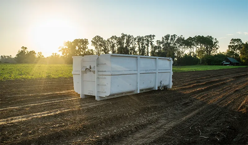 White dumpster